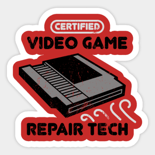 Certified Video Game Repair Tech Sticker